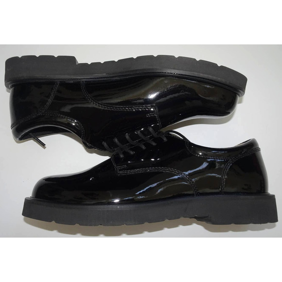 Bates Men's High Gloss Oxford Duty Work Shoe Size 8.5 Black - Picture 8 of 10